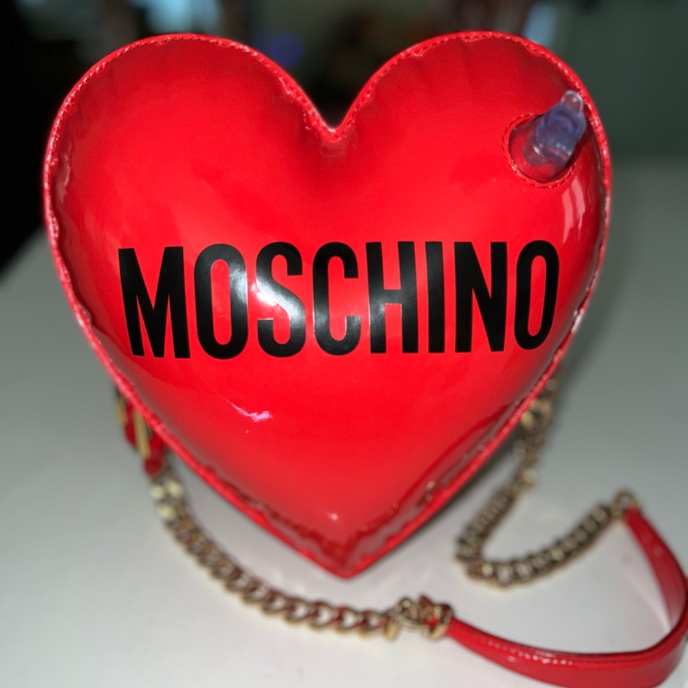 MOSCHINO Heart Shaped Logo Crossbody / Shoulder Bag - Picture 14 of 15